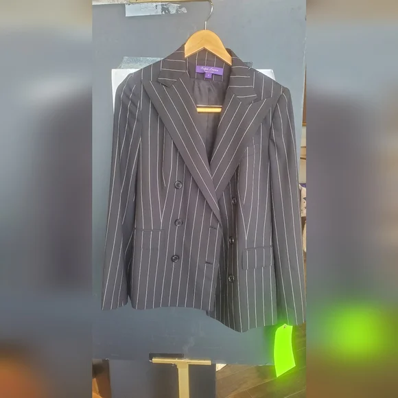 Ralph Lauren Purple Label pinstriped 3 pc suit - Picture 1 of 9